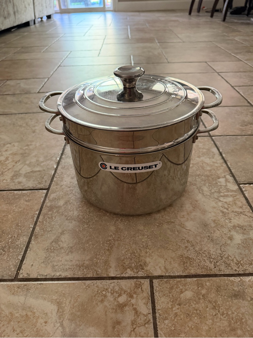 Le Creuset Stainless Steel Stockpot - Silver Finish
